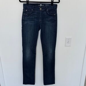 7 For All Mankind Kimmie Straight Leg Dark Wash Jeans - Size 27